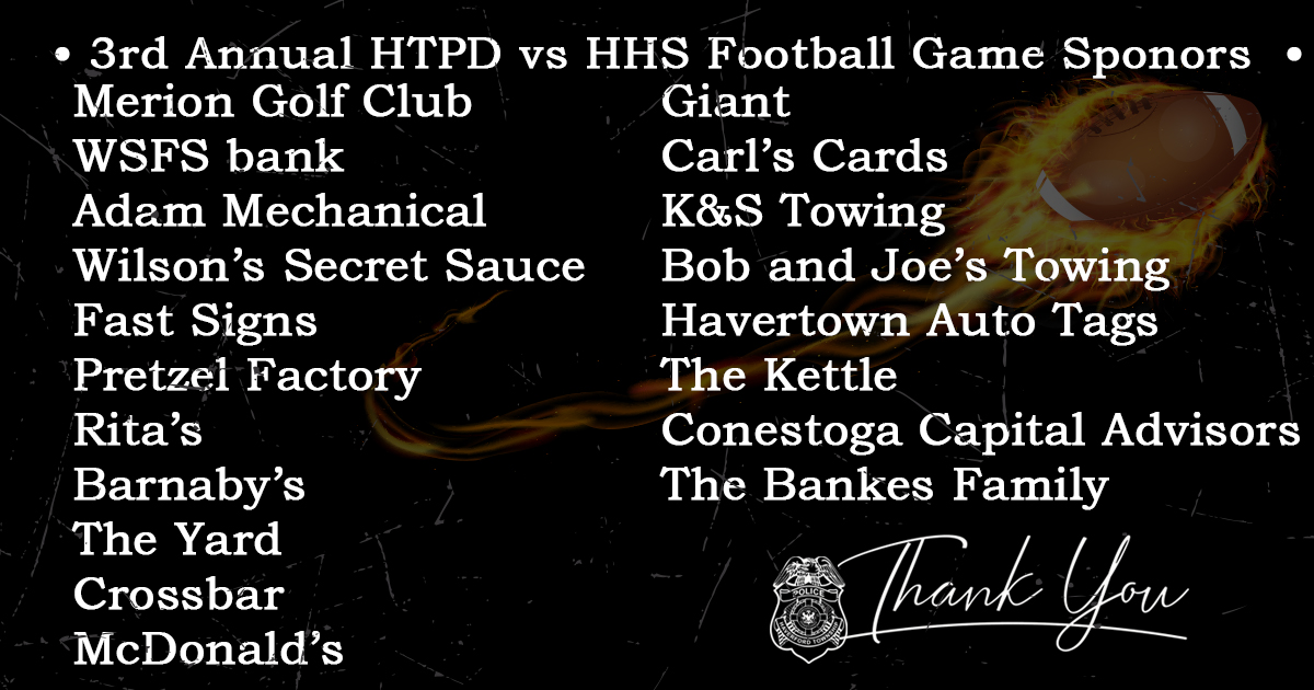 09/20/2023 HTPD vs. HHS Football Game